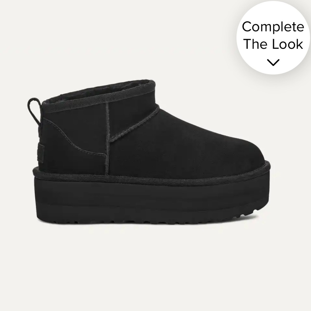 UGG Black Platform Short Boots Size 11